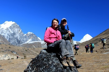 Trekkers at Everest.
