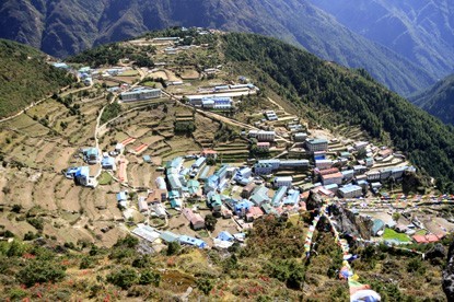 View of Namche Bazaar.