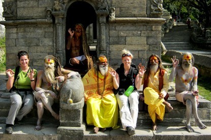 Baba at Pashupatinath Temple.