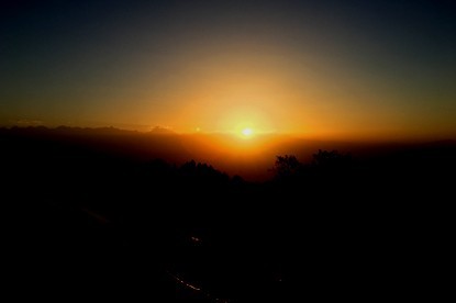 Sunrise view at Nagarkot.