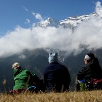 View of Kongde peak.