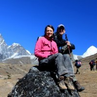 Trekkers at Everest.