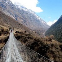 Suspension bridge.