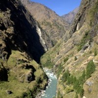 Budi-Gandaki River and landscapes.