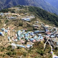 View of Namche Bazaar.