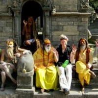 Baba at Pashupatinath Temple.